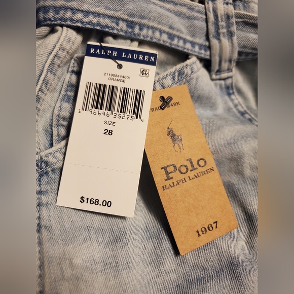 Polo Ralph Lauren Denim shorts NWT size 28 Paperbag - Picture 4 of 5